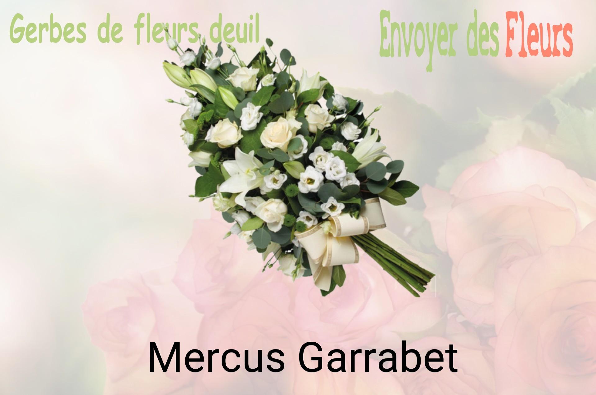 Gerbe de fleurs de deuil livrée à Mercus-Garrabet